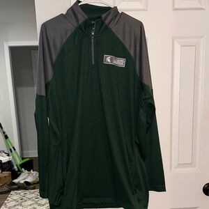 Michigan State Spartans Men's Green and Gray Lightweight Jacket